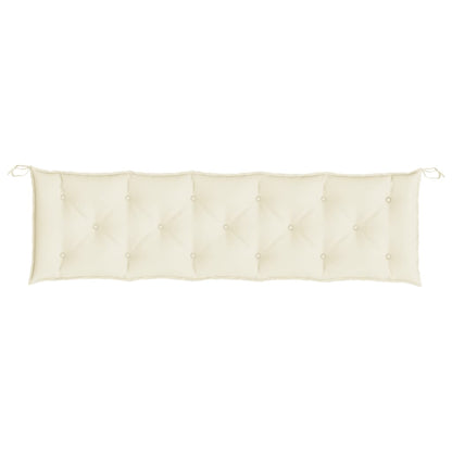 Coussin de banc de jardin blanc crème 180x50x7 cm tissu oxford