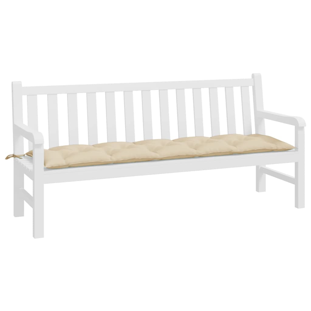 Coussin de banc de jardin beige 180x50x7 cm tissu oxford