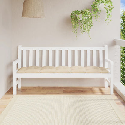 Coussin de banc de jardin beige 180x50x7 cm tissu oxford