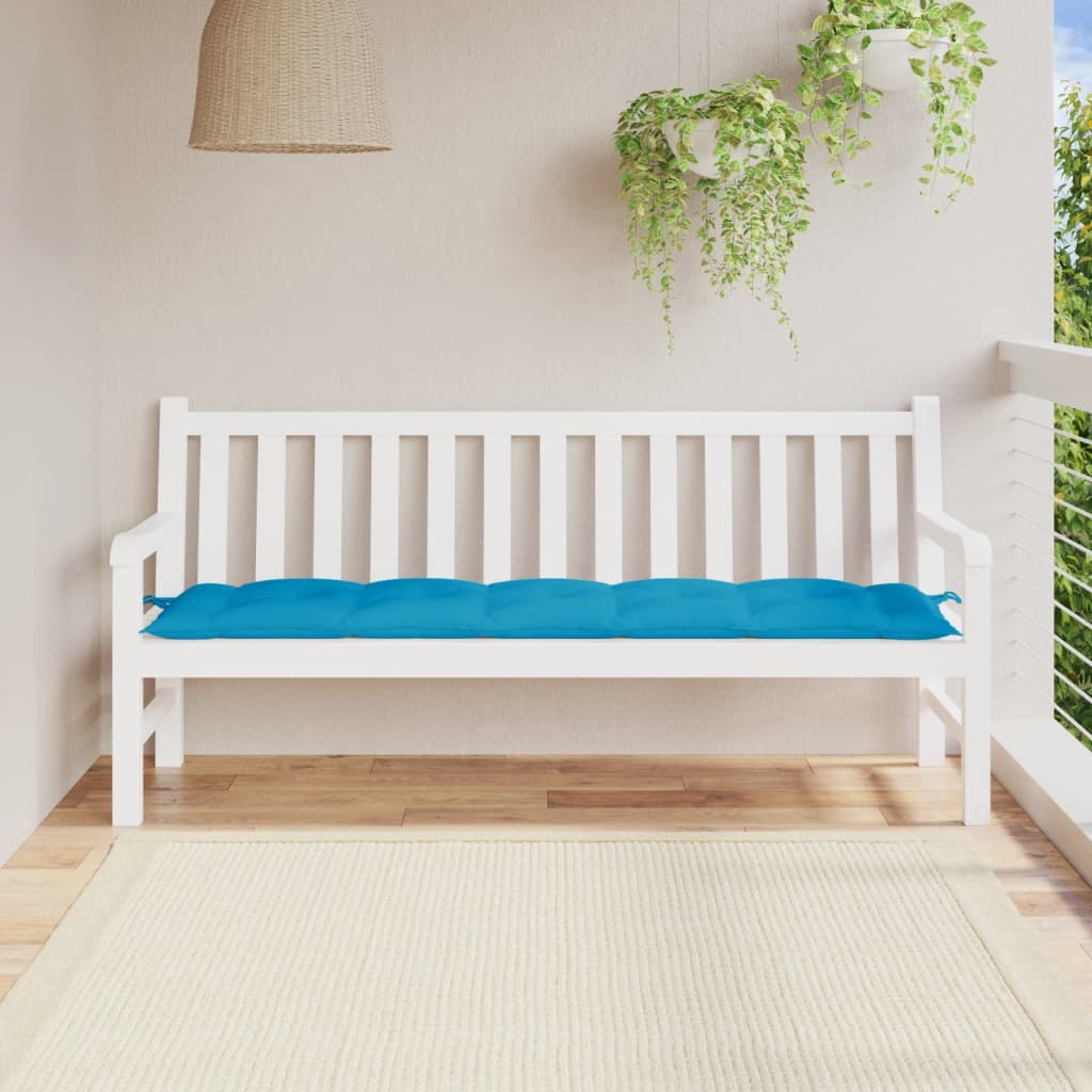 Coussin de banc de jardin bleu clair 180x50x7 cm tissu oxford