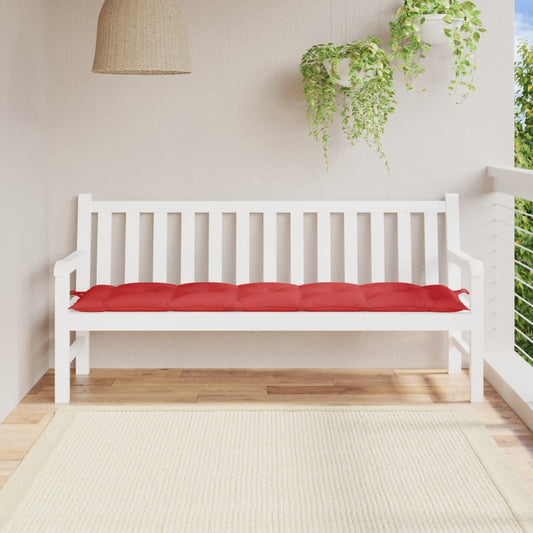 Coussin de banc de jardin rouge 180x50x7 cm tissu oxford