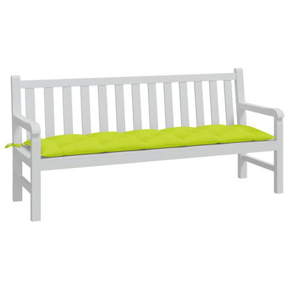 Coussin de banc de jardin vert brillant 180x50x7cm tissu oxford