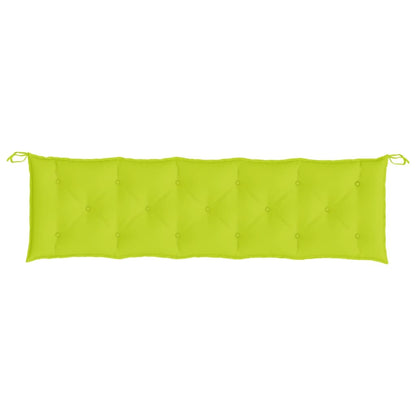 Coussin de banc de jardin vert brillant 180x50x7cm tissu oxford