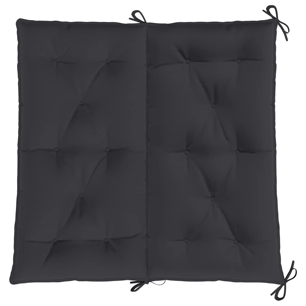 Coussin de banc de jardin noir 100x(50+50)x7 cm tissu oxford