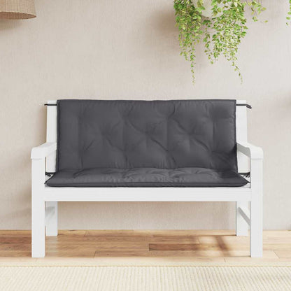 Coussin de banc de jardin anthracite tissu oxford