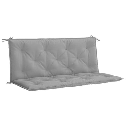 Coussin de banc de jardin gris 120x(50+50)x7 cm tissu oxford