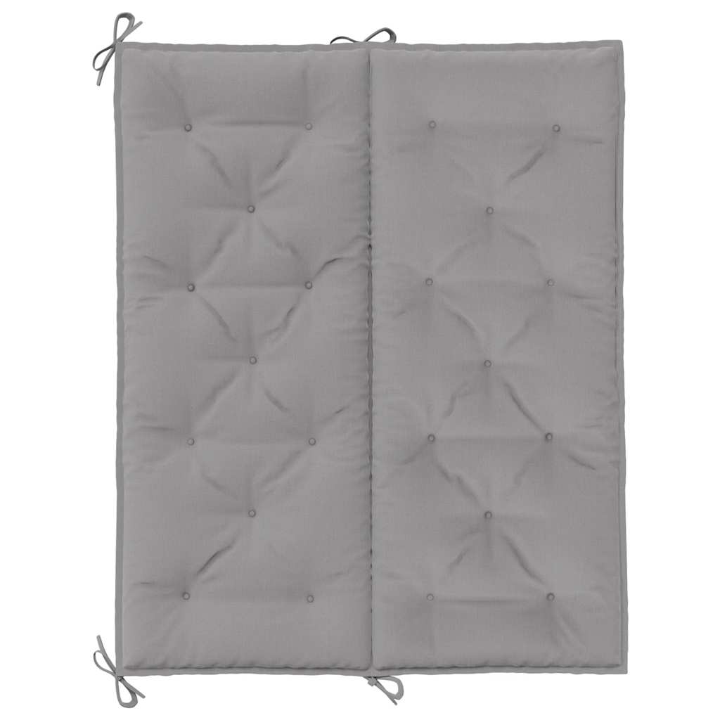 Coussin de banc de jardin gris 120x(50+50)x7 cm tissu oxford