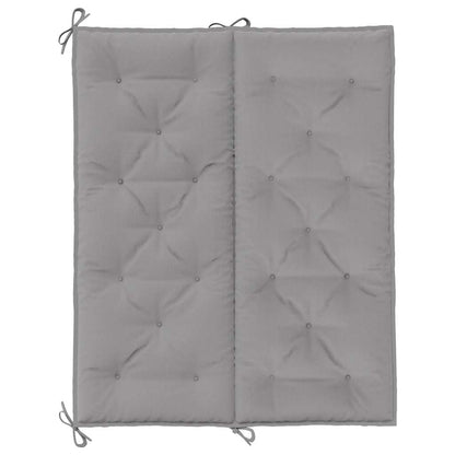 Coussin de banc de jardin gris 120x(50+50)x7 cm tissu oxford