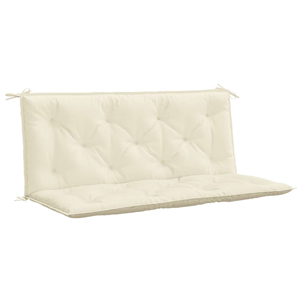 Coussin de banc de jardin blanc crème tissu oxford