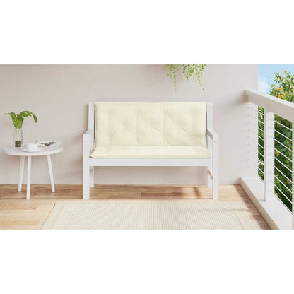 Coussin de banc de jardin blanc crème tissu oxford