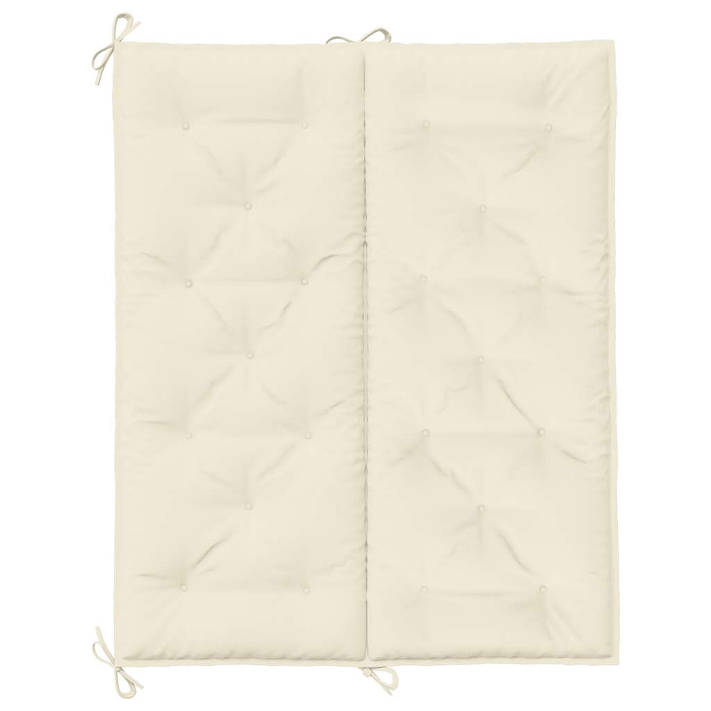 Coussin de banc de jardin blanc crème tissu oxford