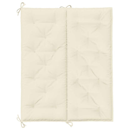 Coussin de banc de jardin blanc crème tissu oxford