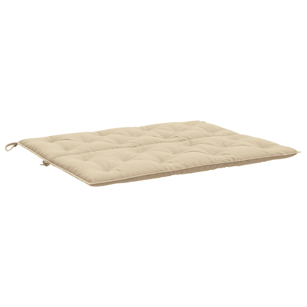 Coussin de banc de jardin beige 120x(50+50)x7 cm tissu oxford