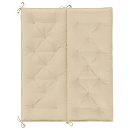 Coussin de banc de jardin beige 120x(50+50)x7 cm tissu oxford