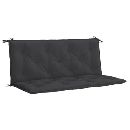 Coussin de banc de jardin noir 120x(50+50)x7 cm tissu oxford