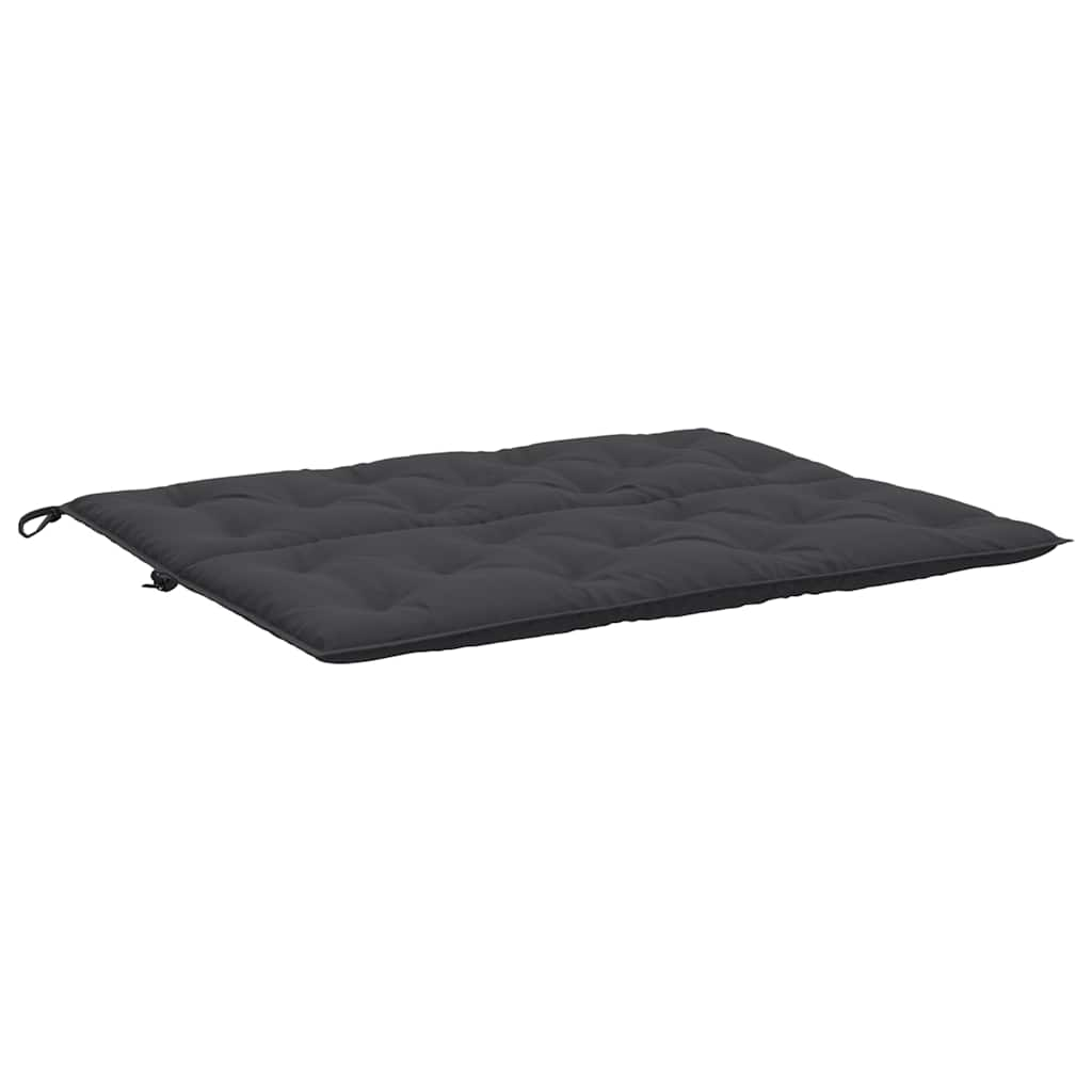 Coussin de banc de jardin noir 120x(50+50)x7 cm tissu oxford