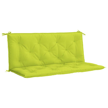 Coussin de banc de jardin vert vif 120x(50+50)x7cm tissu oxford