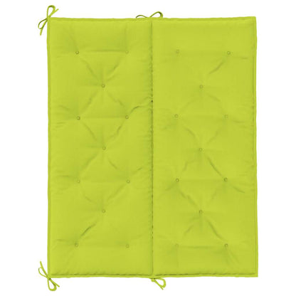 Coussin de banc de jardin vert vif 120x(50+50)x7cm tissu oxford