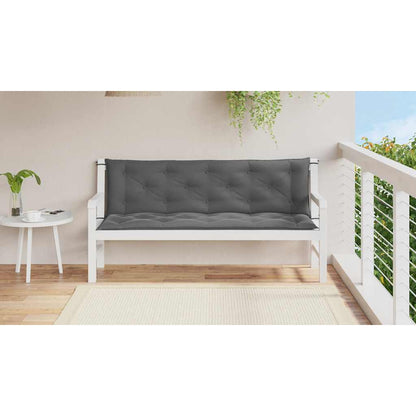 Coussin de banc de jardin anthracite tissu oxford