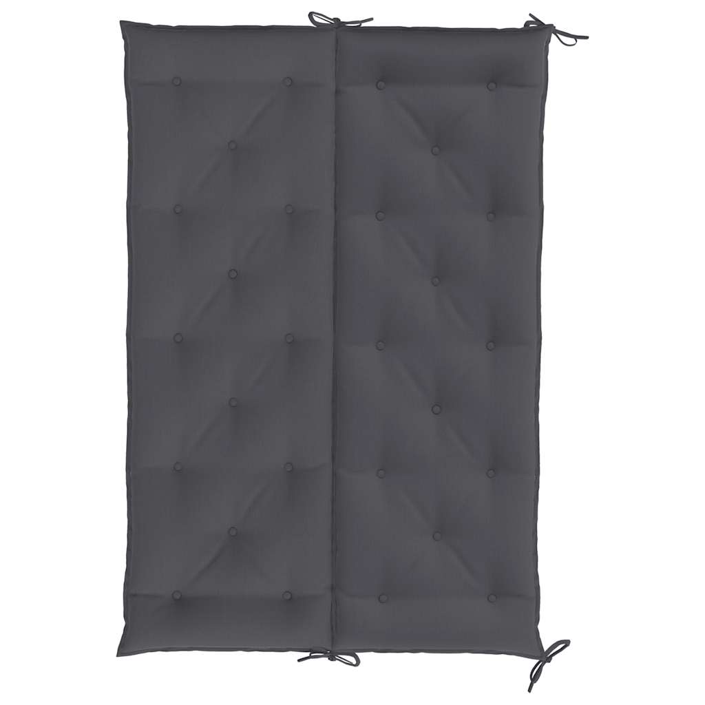 Coussin de banc de jardin anthracite tissu oxford