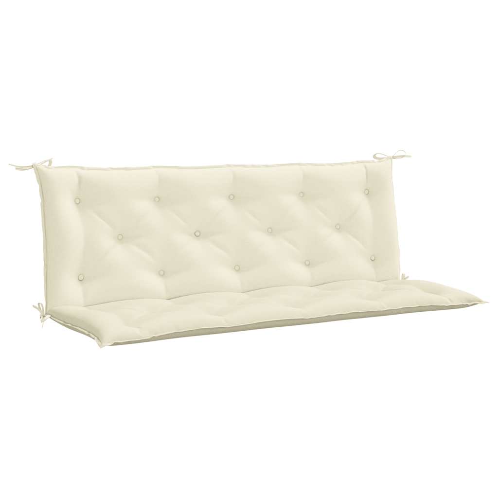 Coussin de banc de jardin blanc crème tissu oxford