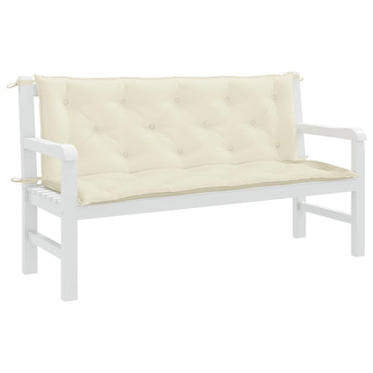 Coussin de banc de jardin blanc crème tissu oxford