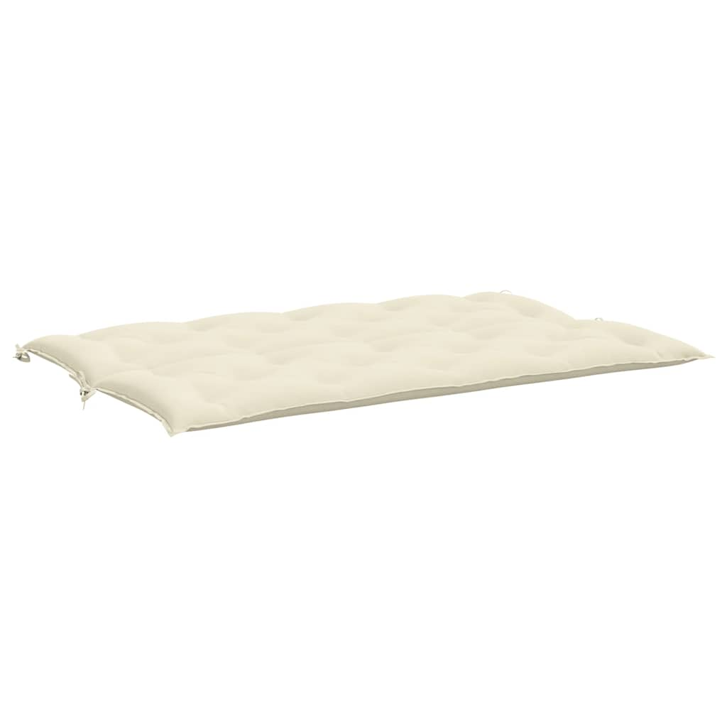 Coussin de banc de jardin blanc crème tissu oxford