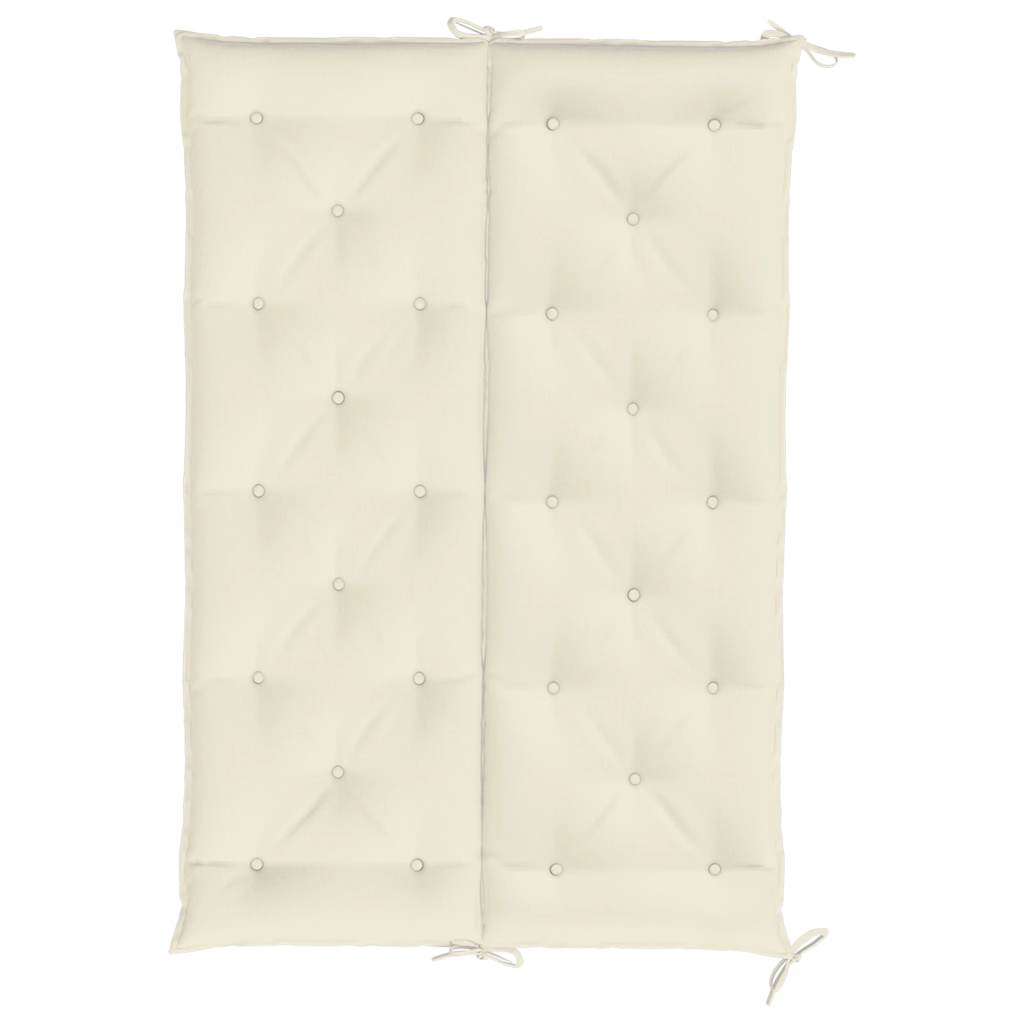 Coussin de banc de jardin blanc crème tissu oxford