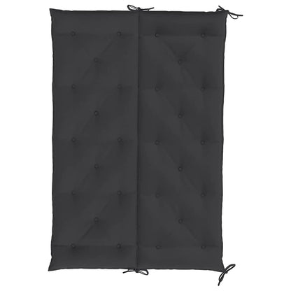 Coussin de banc de jardin noir 150x(50+50)x7 cm tissu oxford