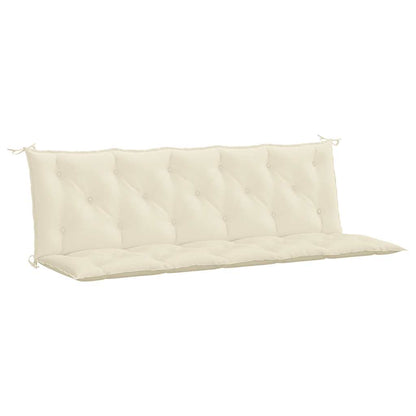 Coussin de banc de jardin blanc crème tissu oxford