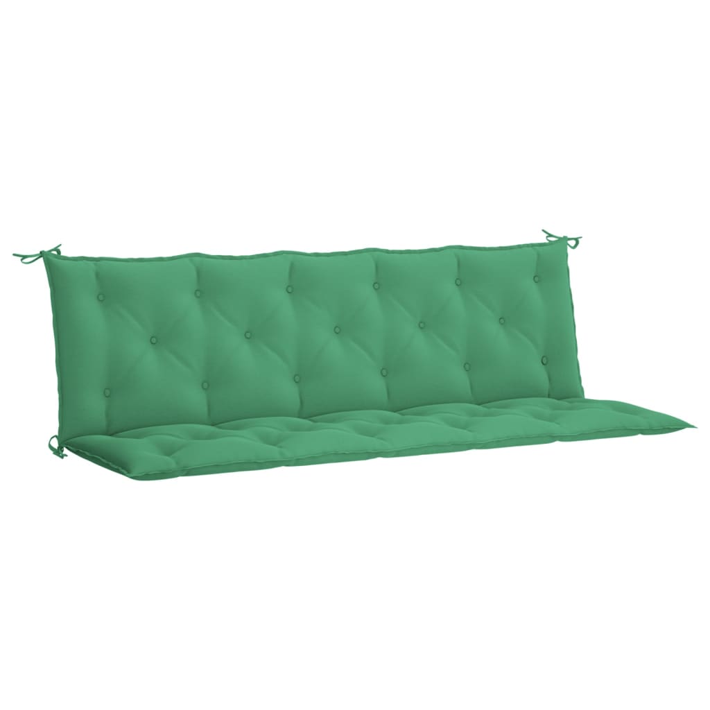 Coussin de banc de jardin vert 180x(50+50)x7 cm tissu oxford