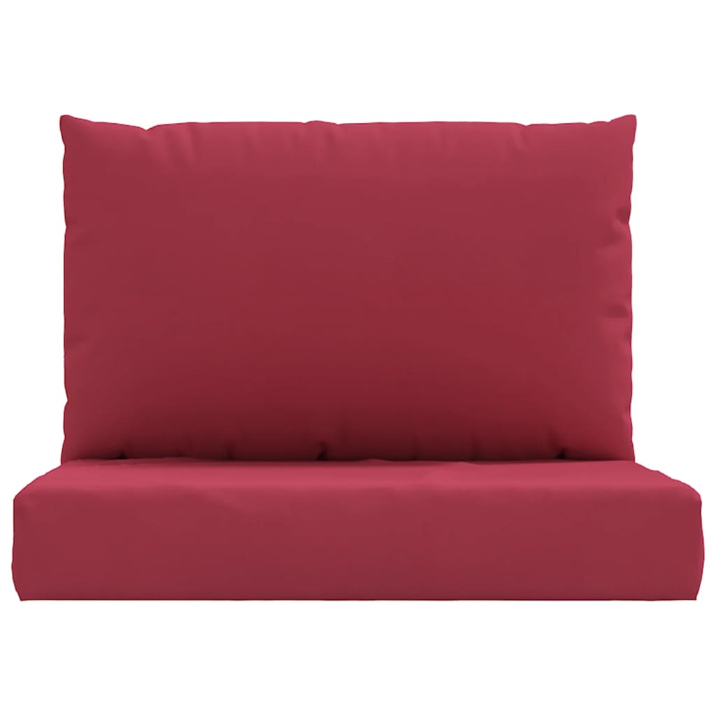 Coussins de palette lot de 2 rouge bordeaux tissu oxford