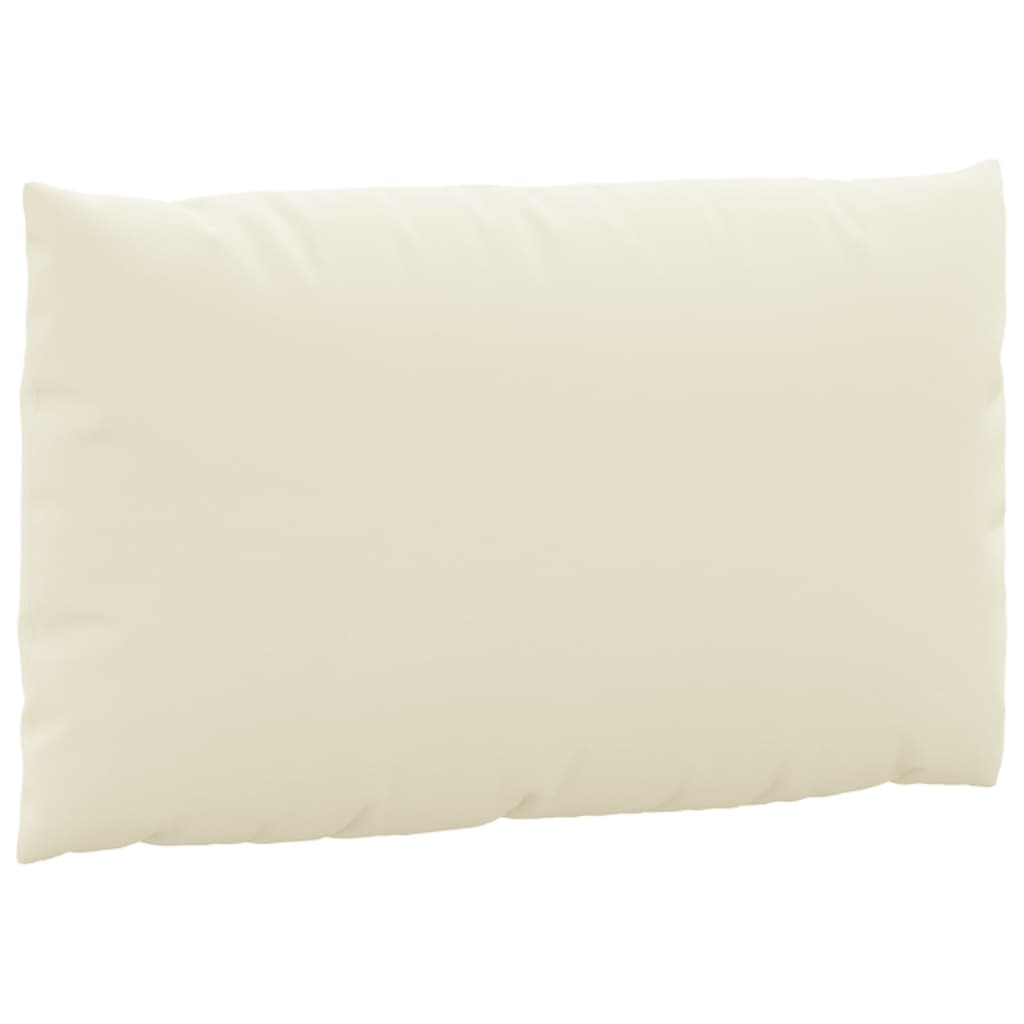 Coussins de palette lot de 3 blanc crème tissu oxford