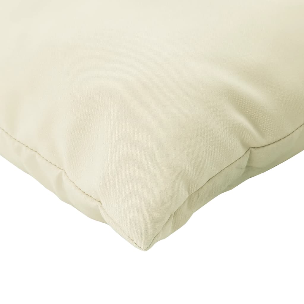 Coussins de palette lot de 3 blanc crème tissu oxford