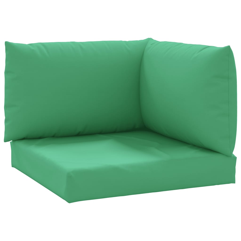 Coussins de palette lot de 3 vert tissu oxford