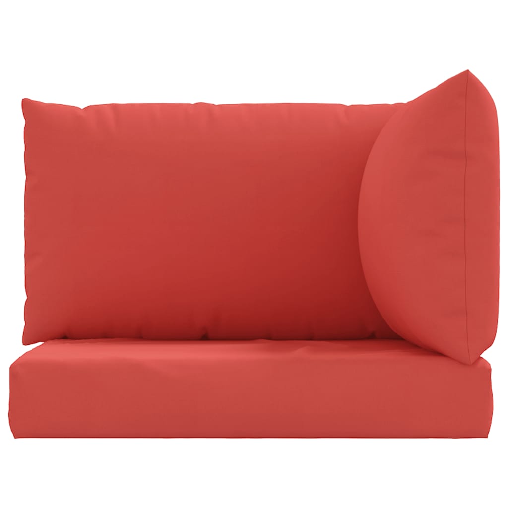 Coussins de palette lot de 3 rouge tissu oxford