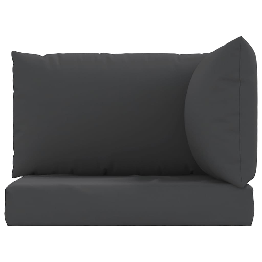 Coussins de palette lot de 3 noir tissu oxford