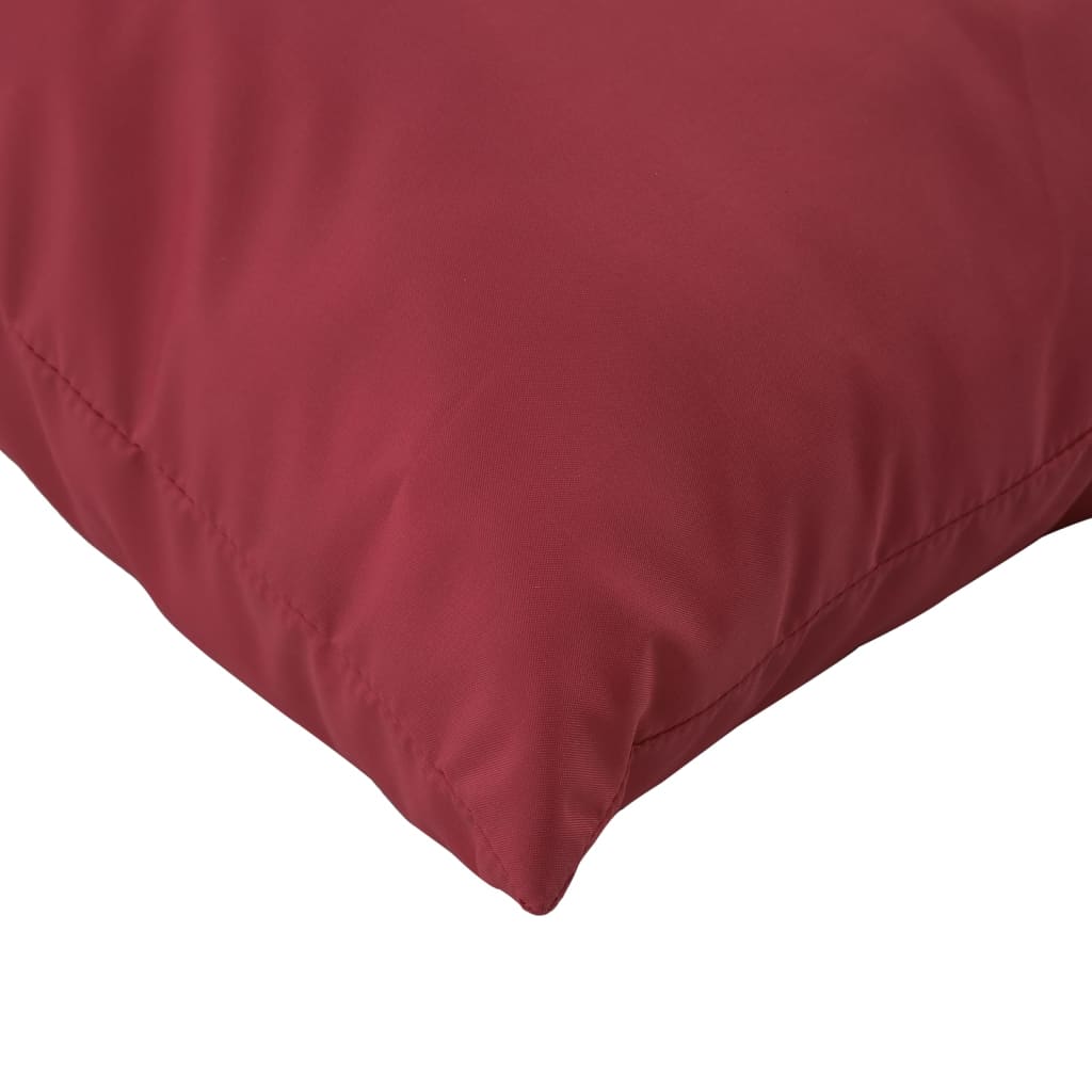 Coussins de palette lot de 3 rouge bordeaux tissu oxford