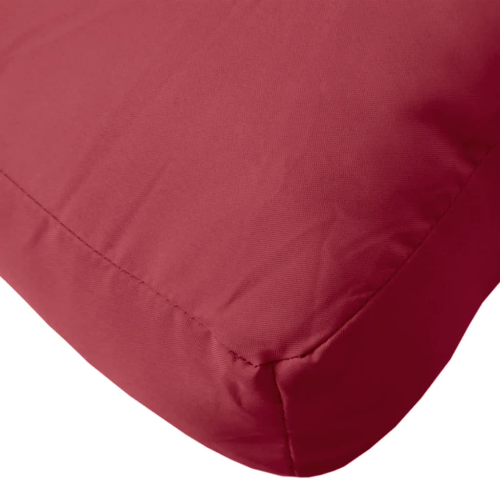 Coussins de palette lot de 3 rouge bordeaux tissu oxford