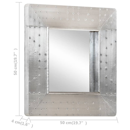 Miroir de style aviation 50x50 cm Métal