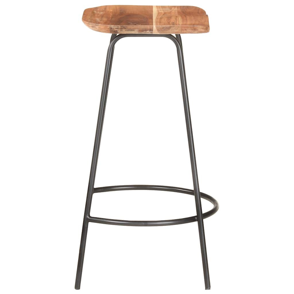 Tabourets de bar lot de 2 bois d'acacia solide