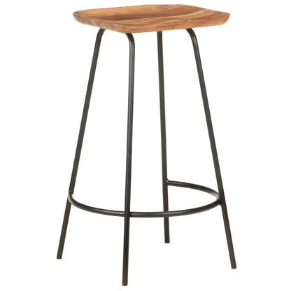 Tabourets de bar lot de 4 bois d'acacia solide