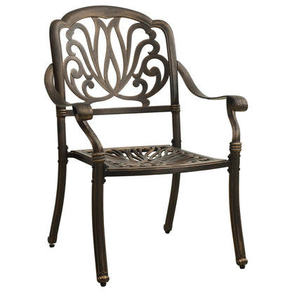 Chaises de jardin lot de 2 Aluminium coulé Bronze