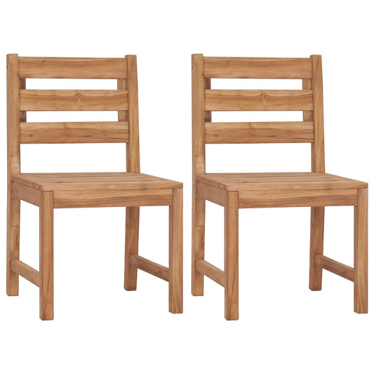 Chaises de jardin lot de 2 Bois de teck solide