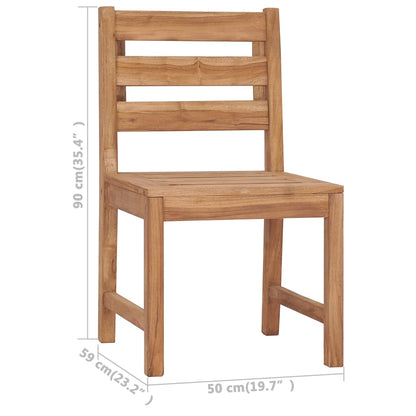 Chaises de jardin lot de 2 Bois de teck solide