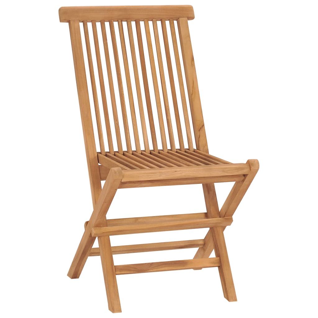 Chaises de jardin pliables lot de 4 Bois de teck massif