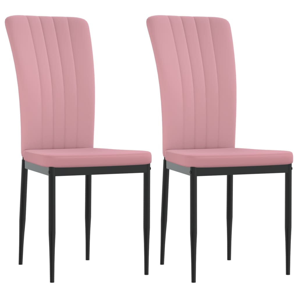 Chaises à manger lot de 2 Rose Velours