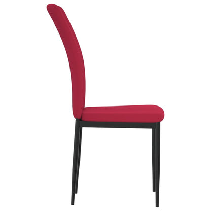 Chaises à manger lot de 2 Rouge bordeaux Velours