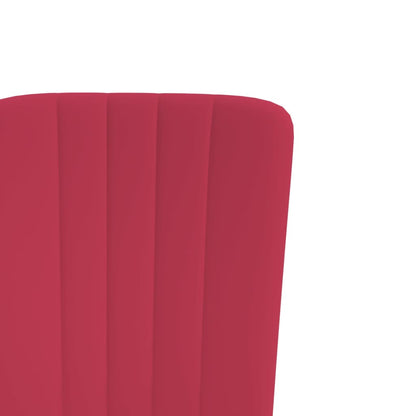 Chaises à manger lot de 2 Rouge bordeaux Velours