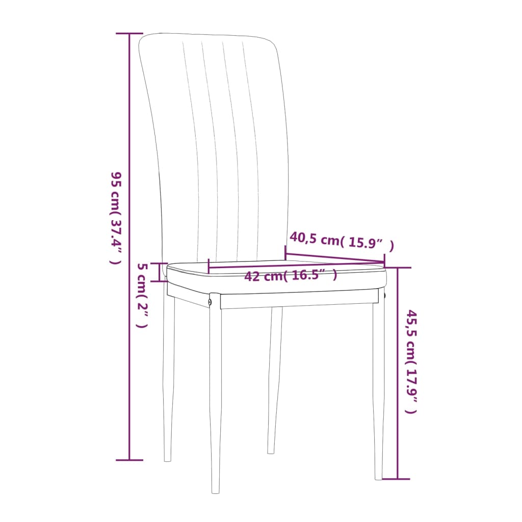 Chaises à manger lot de 2 Jaune moutarde Velours